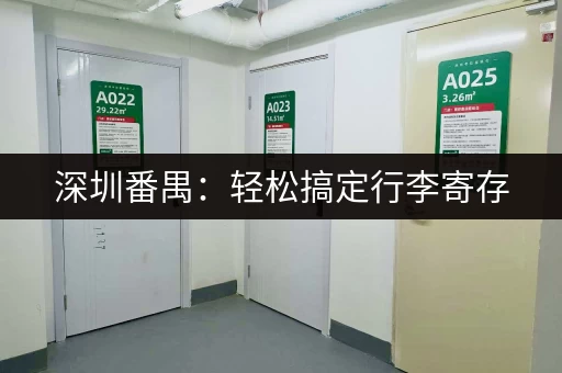 深圳番禺：轻松搞定行李寄存，玩转深圳不用愁