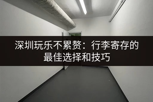 深圳玩乐不累赘：行李寄存的最佳选择和技巧