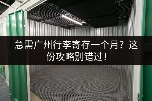 急需广州行李寄存一个月？这份攻略别错过！