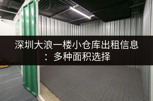 深圳大浪一楼小仓库出租信息：多种面积选择，满足您的需求！
