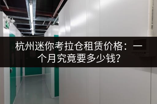 杭州迷你考拉仓租赁价格：一个月究竟要多少钱？
