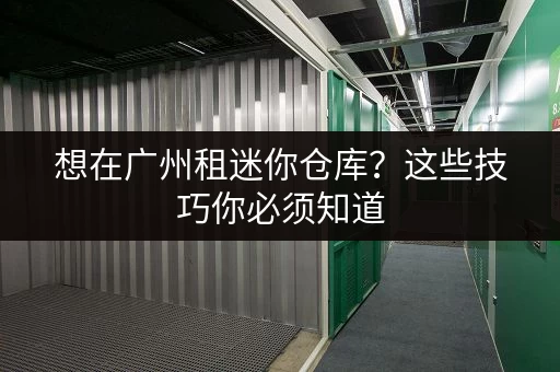 想在广州租迷你仓库？这些技巧你必须知道