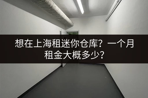 想在上海租迷你仓库？一个月租金大概多少？