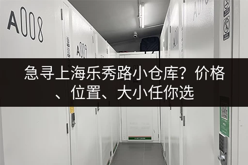 急寻上海乐秀路小仓库？价格、位置、大小任你选