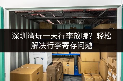 深圳湾玩一天行李放哪？轻松解决行李寄存问题