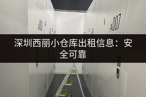 深圳西丽小仓库出租信息：安全可靠，方便快捷！