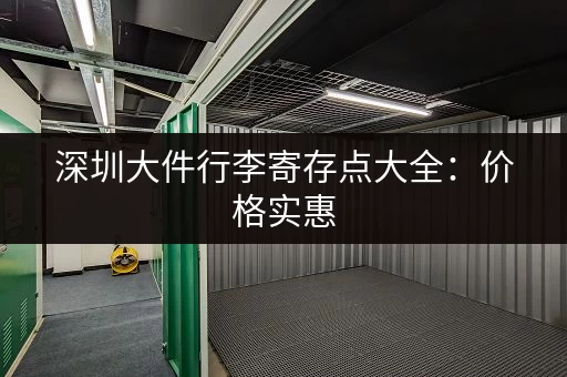 深圳大件行李寄存点大全：价格实惠，位置便捷
