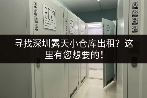 寻找深圳露天小仓库出租？这里有您想要的！
