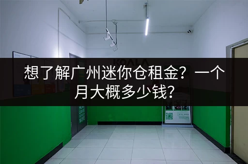 想了解广州迷你仓租金？一个月大概多少钱？