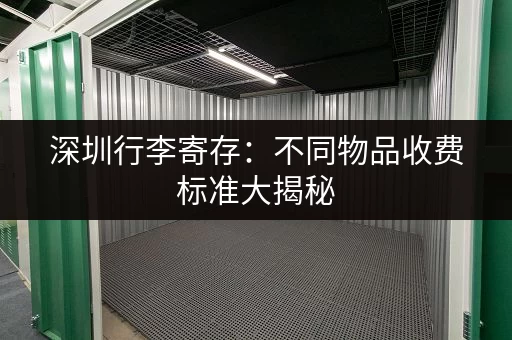 深圳行李寄存：不同物品收费标准大揭秘