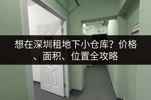 想在深圳租地下小仓库？价格、面积、位置全攻略