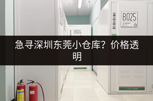 急寻深圳东莞小仓库？价格透明，多种选择任你挑！