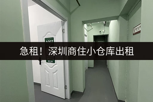急租！深圳商住小仓库出租，多种面积选择，拎包入住