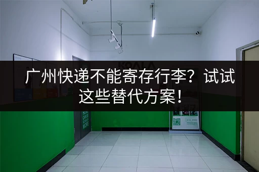 广州快递不能寄存行李？试试这些替代方案！