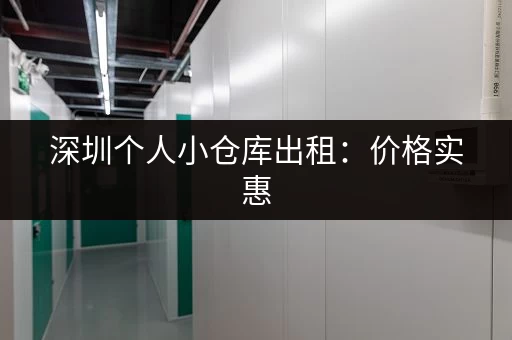 深圳个人小仓库出租：价格实惠，安全可靠