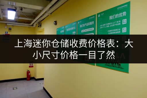上海迷你仓储收费价格表：大小尺寸价格一目了然