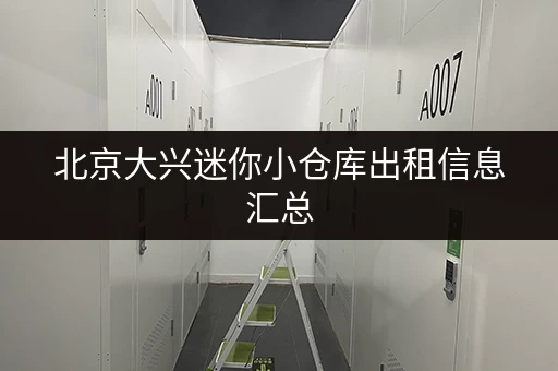 北京大兴迷你小仓库出租信息汇总，总有一款适合您！