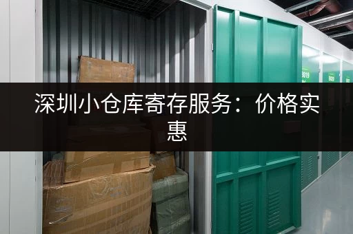 深圳小仓库寄存服务：价格实惠，空间灵活