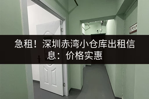 急租！深圳赤湾小仓库出租信息：价格实惠，位置优越