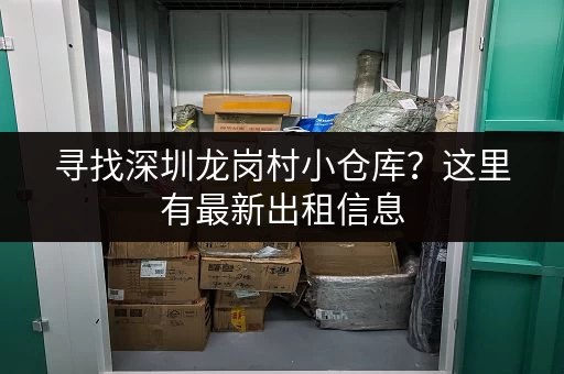 寻找深圳龙岗村小仓库？这里有最新出租信息