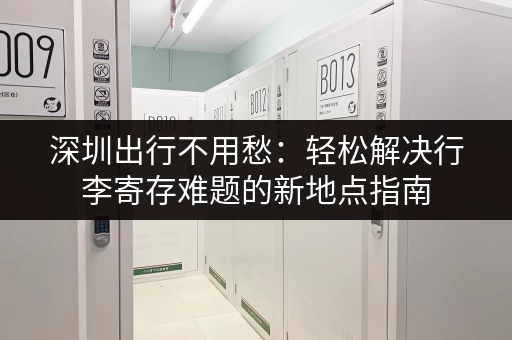 深圳出行不用愁：轻松解决行李寄存难题的新地点指南