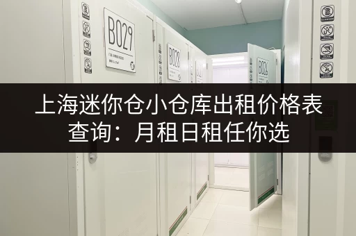 上海迷你仓小仓库出租价格表查询：月租日租任你选