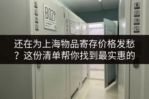 还在为上海物品寄存价格发愁？这份清单帮你找到最实惠的选择！