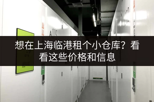 想在上海临港租个小仓库？看看这些价格和信息