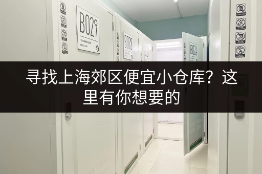 寻找上海郊区便宜小仓库？这里有你想要的