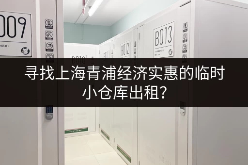 寻找上海青浦经济实惠的临时小仓库出租？