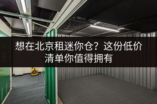想在北京租迷你仓？这份低价清单你值得拥有