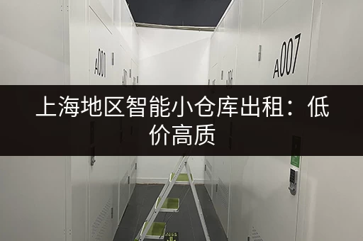 上海地区智能小仓库出租：低价高质，值得信赖