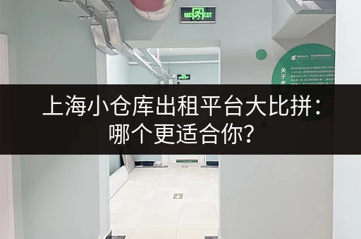 上海小仓库出租平台大比拼：哪个更适合你？