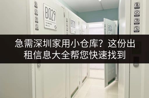 急需深圳家用小仓库？这份出租信息大全帮您快速找到