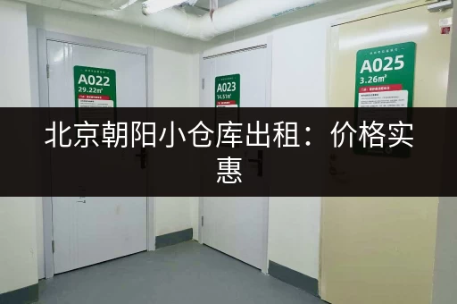 北京朝阳小仓库出租：价格实惠，面积灵活，满足您的存储需求
