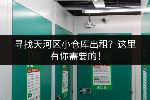 寻找天河区小仓库出租？这里有你需要的！