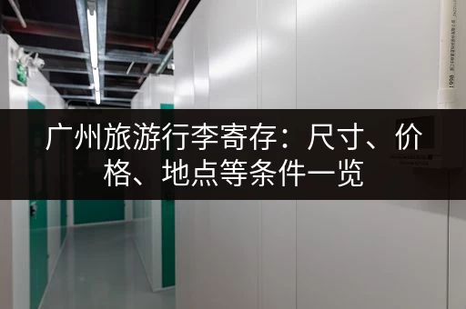 广州旅游行李寄存：尺寸、价格、地点等条件一览