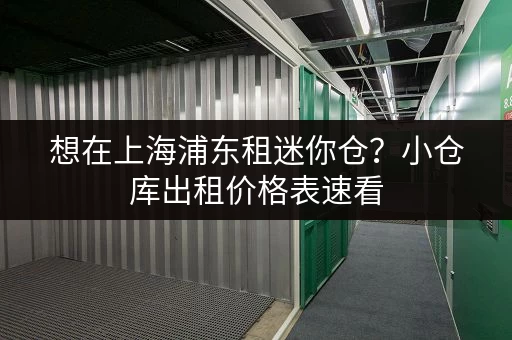 想在上海浦东租迷你仓？小仓库出租价格表速看
