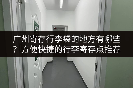 广州寄存行李袋的地方有哪些？方便快捷的行李寄存点推荐
