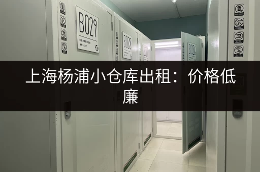 上海杨浦小仓库出租：价格低廉，位置优越，多种面积可选
