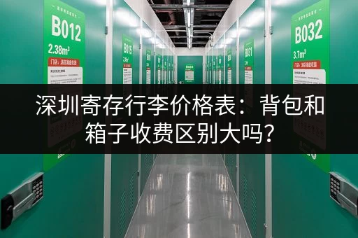 深圳寄存行李价格表：背包和箱子收费区别大吗？