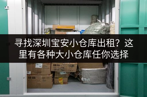 寻找深圳宝安小仓库出租？这里有各种大小仓库任你选择