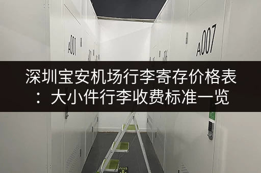 深圳宝安机场行李寄存价格表：大小件行李收费标准一览