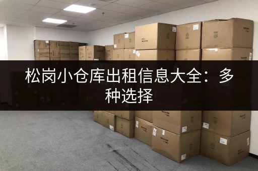 松岗小仓库出租信息大全：多种选择，总有一款适合你