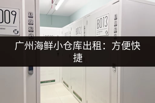 广州海鲜小仓库出租：方便快捷，安全可靠的存储空间！