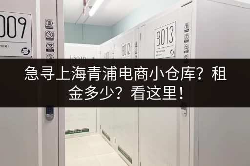 急寻上海青浦电商小仓库？租金多少？看这里！