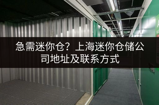 急需迷你仓？上海迷你仓储公司地址及联系方式