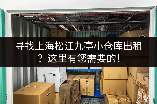 寻找上海松江九亭小仓库出租？这里有您需要的！
