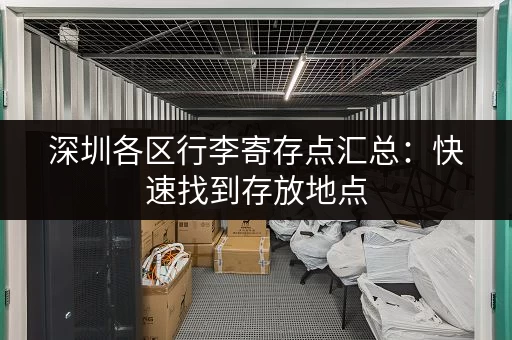 深圳各区行李寄存点汇总：快速找到存放地点