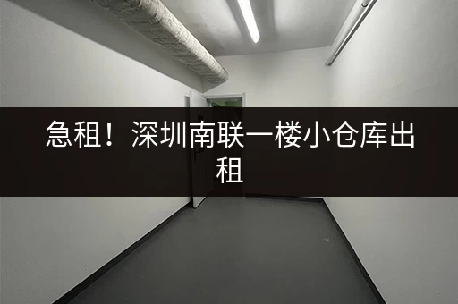 急租！深圳南联一楼小仓库出租，价格面议，拎包入住